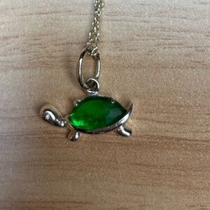 925 Sterling Silver Necklace With Silver Turtle Charm